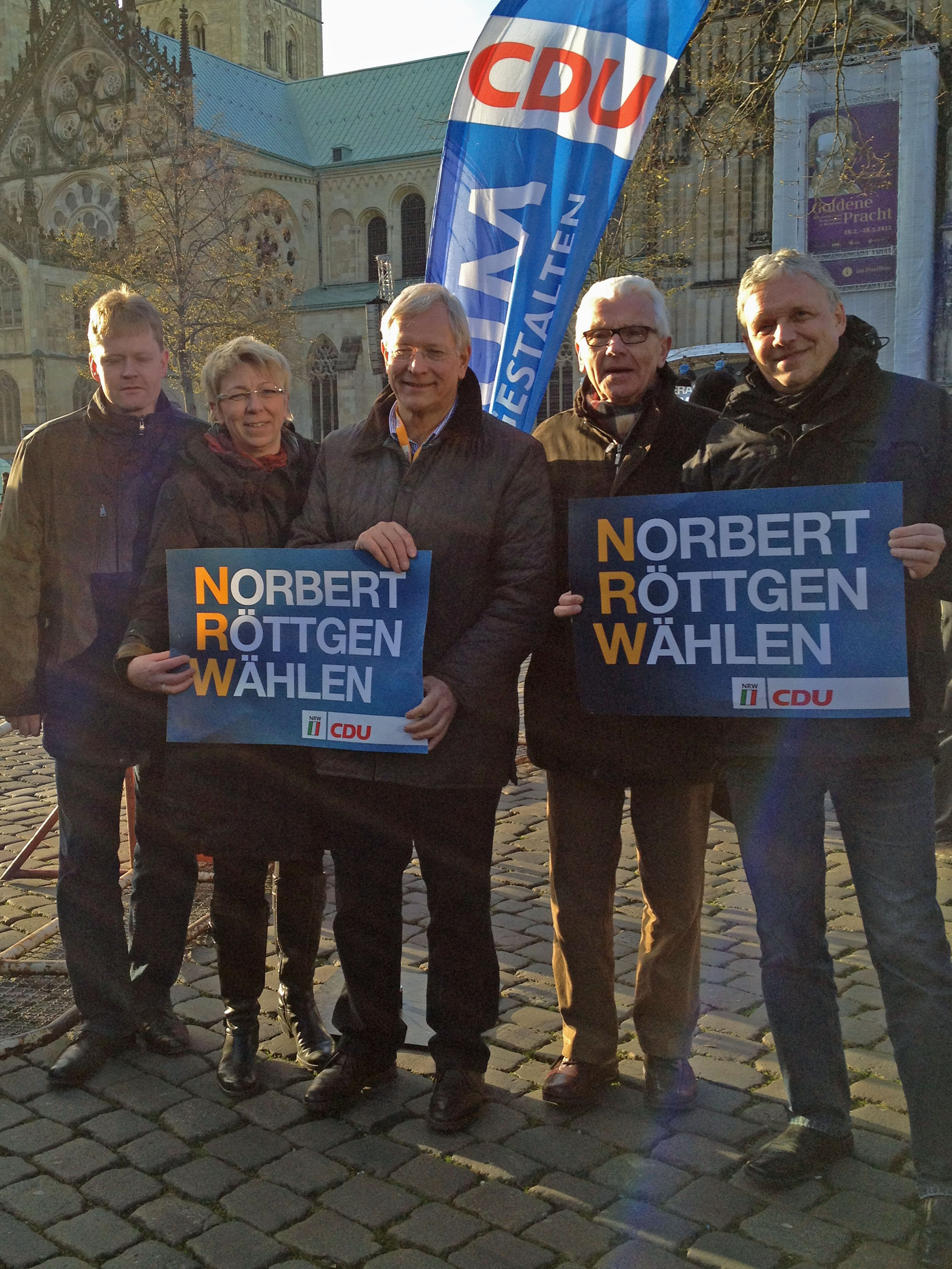 Unser Bild zeigt die Enser CDU-Vertreter mit Eckhard Uhlenberg in Münster. Andreas Brasse, Silvia Klein, Eckhard Uhlenberg, Friedhelm Wüllner, Ulrich Häken.